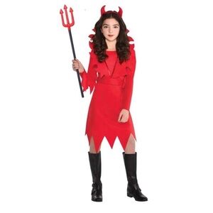 Amscan Devious Devil child costume. Large 12-14 nwt(a)